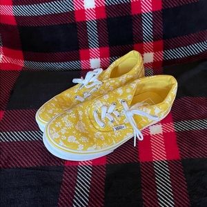 Yellow Flower Low Top Vans